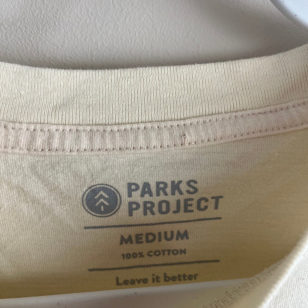 Parks Project National Parks Welcome Tee Pale Yellow Graphic Back Print Unisex M - Picture 4 of 6